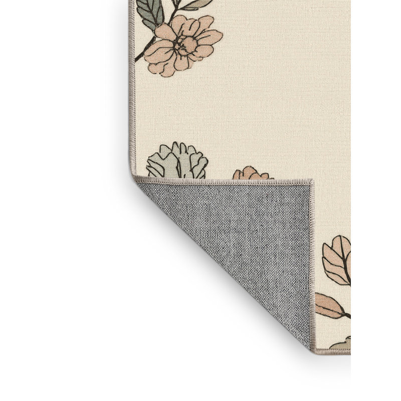 Machine Washable Adamek Easter Modern & Contemporary Abstract Rug in Beige – Beige Binding, 8x12