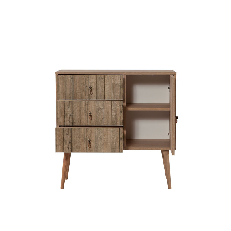 Commode combinée 3 tiroirs Borrego