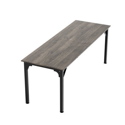 Ensemble de table de conférence modulaire, bureau industriel en bois et en métal gris de 78,7 po d'épaisseur, disposition flexible en forme de U / rangée pour les salles de réunion, la formation et l'espace de travail collaboratif