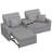 3 In 1 Convertible Sleeper Sofa Bed With Adjustable Backrest-1864124566