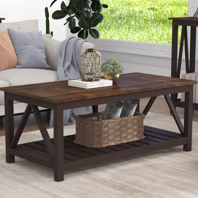 Table basse gigogne Cevon, Brun