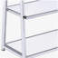 Bibliothèque blanche et chrome avec 6 tablettes