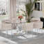 Ensemble de salle à manger rectangulaire à piédestal avec chaise tissée-919123660-919123656-919123655
