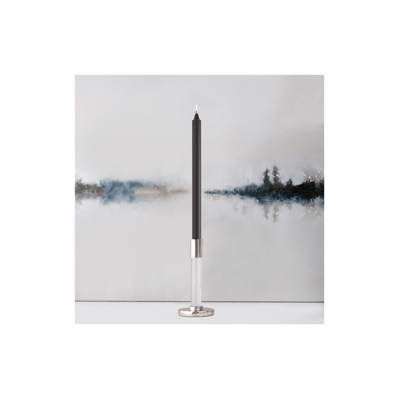 Root Candles Unscented Taper Candle, 12" H x 0.88" W x 0.88" D, Black