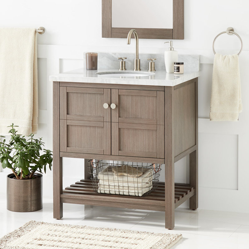 Ensemble de meuble-lavabo simple 30 po avec lavabo encastré ovale Olsen