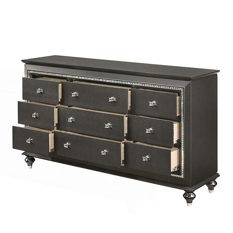 Commode 9 tiroirs Contemporary, Gris
