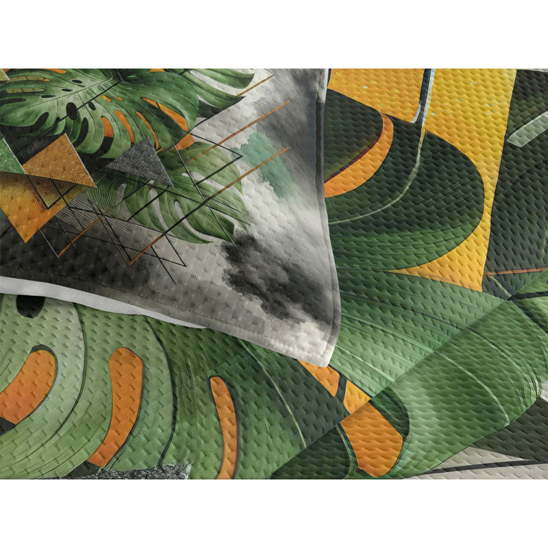 Polyester Floral Coverlet, Queen Coverlet + 2 Standard Shams