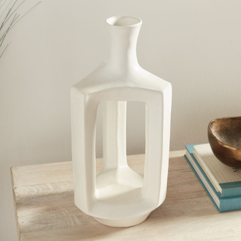 Sonya Handmade Clay Table Vase, 16.5" H x 7.5" W x 6.5" D
