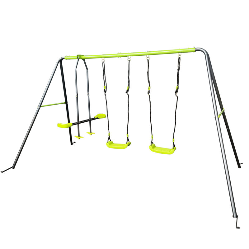 Balançoire Lime pour les enfants de 3 ans et plus: formation en métal d'une capacité de 440 lb