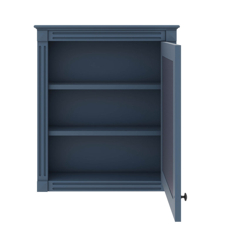 Armoire de rangement murale avec miroir et tablettes réglables, armoire de rangement au-dessus de la toilette 24 po x 27 po