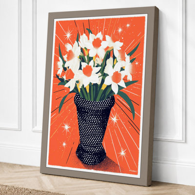 Sunburst Florals Mid-Century - Print