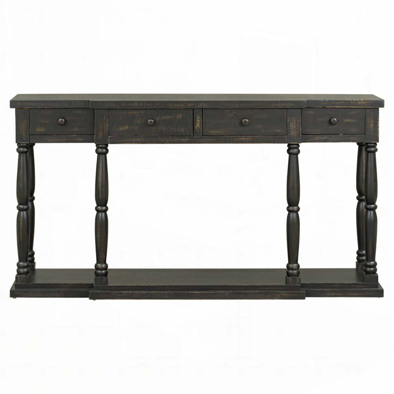Commode d'appoint avec tiroirs de rangement frontaux et 1 tablette