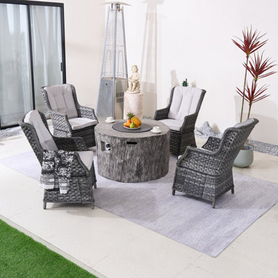Nouriah 5-Piece Multiple Chairs Seating Group With Cushions