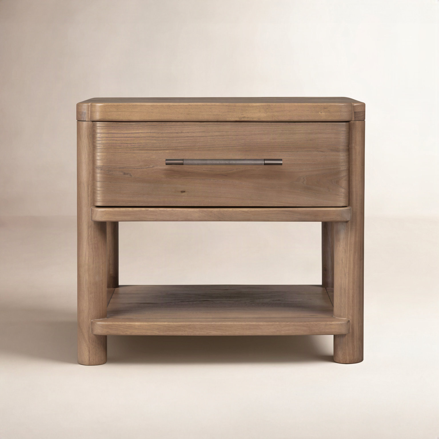 1-Drawer Acacia Nightstand