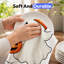  Serviette de cuisine en microfibre d'Halloween, linges à vaisselle réutilisables absorbants, décoration résistante à la décoloration, 16 po x 24 po, conception de bonnet fantôme orange-1058271914