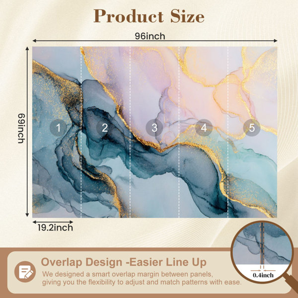 Red Barrel Studio Peel and Stick Wallpaper Natural luxury abstract ...