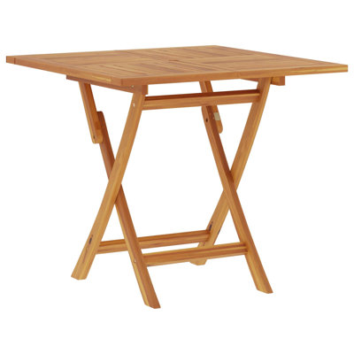 Teak Solid Wood Outdoor Dining Table - 90 cm W 90 cm D