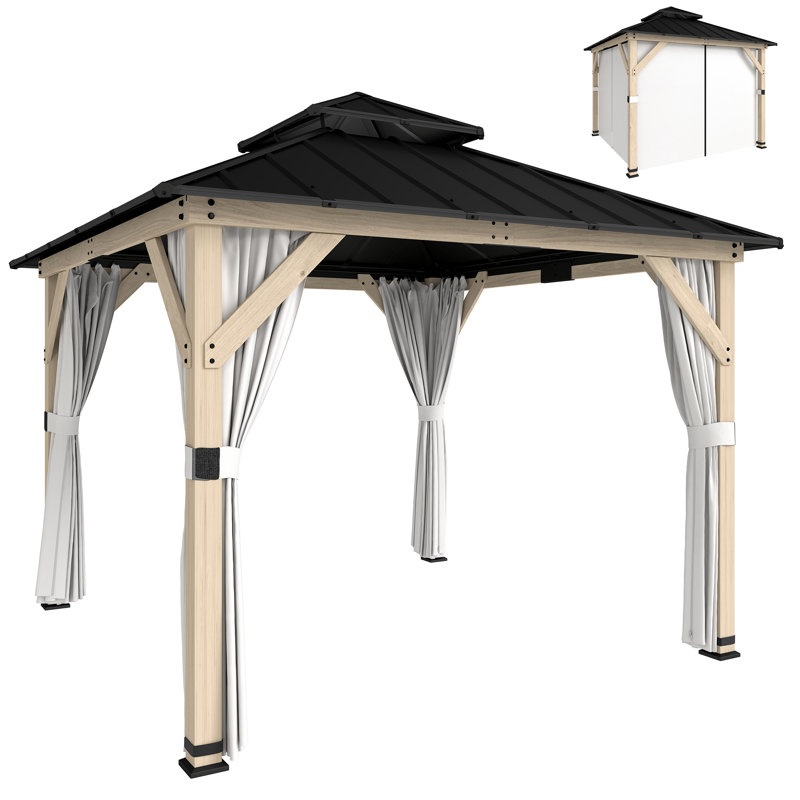 Gazebo, Matte Black/Beige