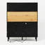 Armoire de rangement 59 "H - Barre de café - Noir et naturel pour usage domestique