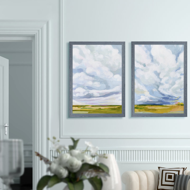 «Ocean Eye I» par Vincent Van Gogh - ensemble de 2 reproductions d'art encadrées, H 24 po x l 18 po x P 1,25 po, Pas de tapis