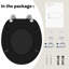 Toilet Seat, Soft-Close Toilet Lid, With Quick Release Function For Easy Cleaning, Easy Assembly, Mdf, Matte Black