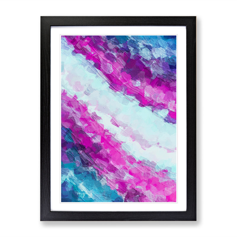 XV1022-4423X Temptations Of The Sea Abstract - Print, White, 66cm H x 48cm W, Black Framed Paper