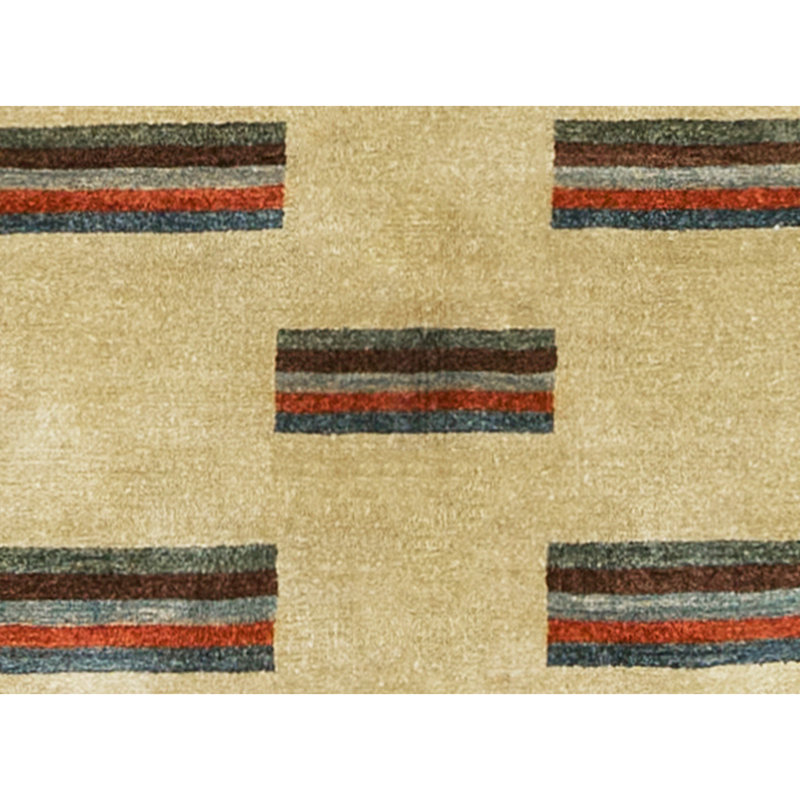 Tapis carré doré de haute qualité noué à la main