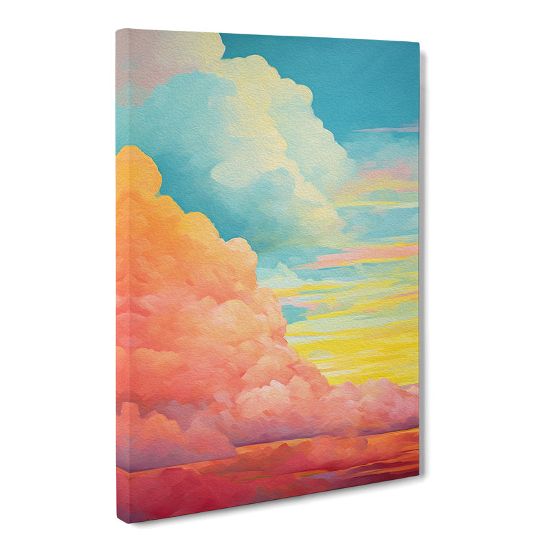 Cloudy Sky Colour Field - Wrapped Canvas, 76cm H x 50cm W x 3cm D