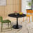 Adrian 42.12"Modern Round Dining Table with Round MDF Table Top,Metal Base Dining Table