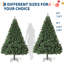 Arbre de Noël artificiel 9 pi avec lumières DEL, branches en PVC, base articulée et base pliable 9 pi-2129513910