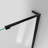 DreamLine Unidoor-LS 58 - 59 inch W x 72 inch H Frameless Hinged Shower Door with L-Bar in Matte Black-121873514-122567576