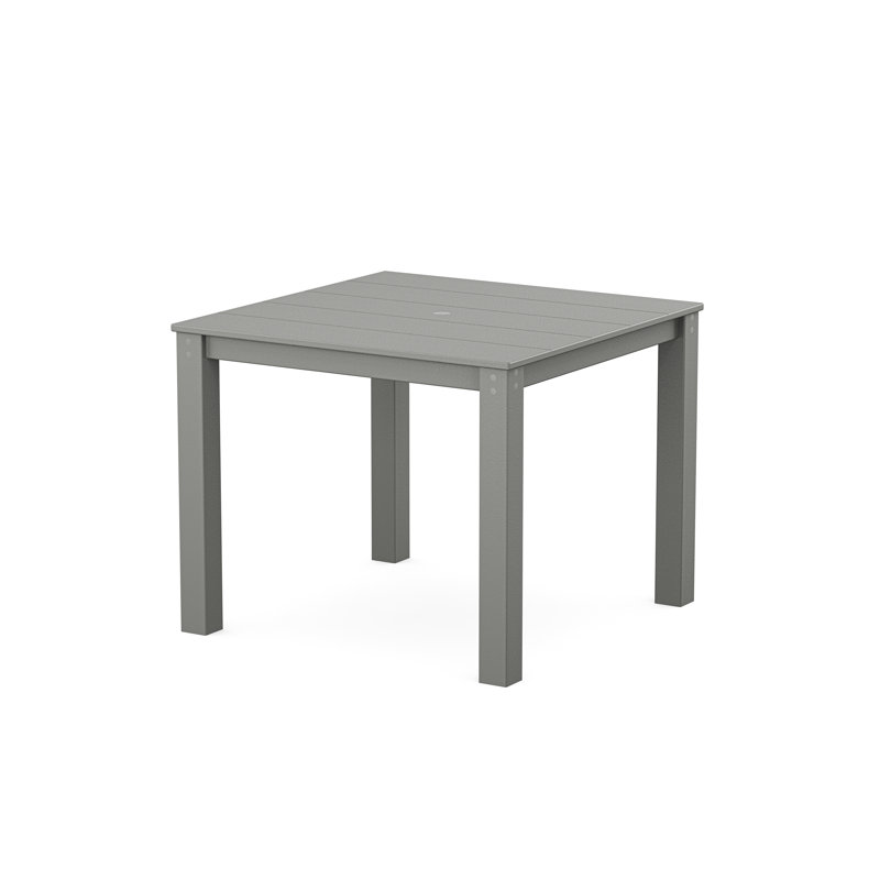 POLYWOOD Square Outdoor Dining Table, Slate Gray