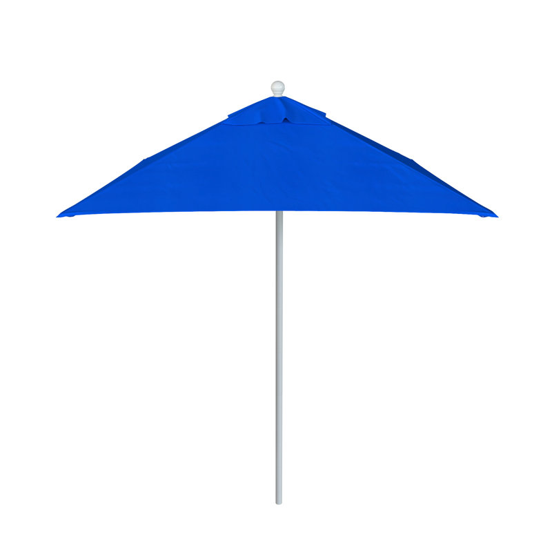 Nejat 72'' Market Sunbrella® Umbrella, Canvas Pacific Blue Sunbrella® Canvas, Matted White