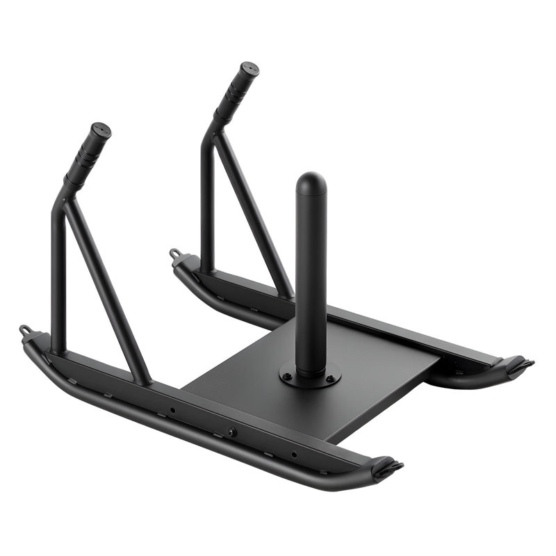 Traîneau à poids, traîneau électrique en acier, traîneaux de musculation pour améliorer la vitesse de l'exercice, équipement d'entraînement physique avec poignée, compatible avec les plaques de poids de 1/2 po, noir