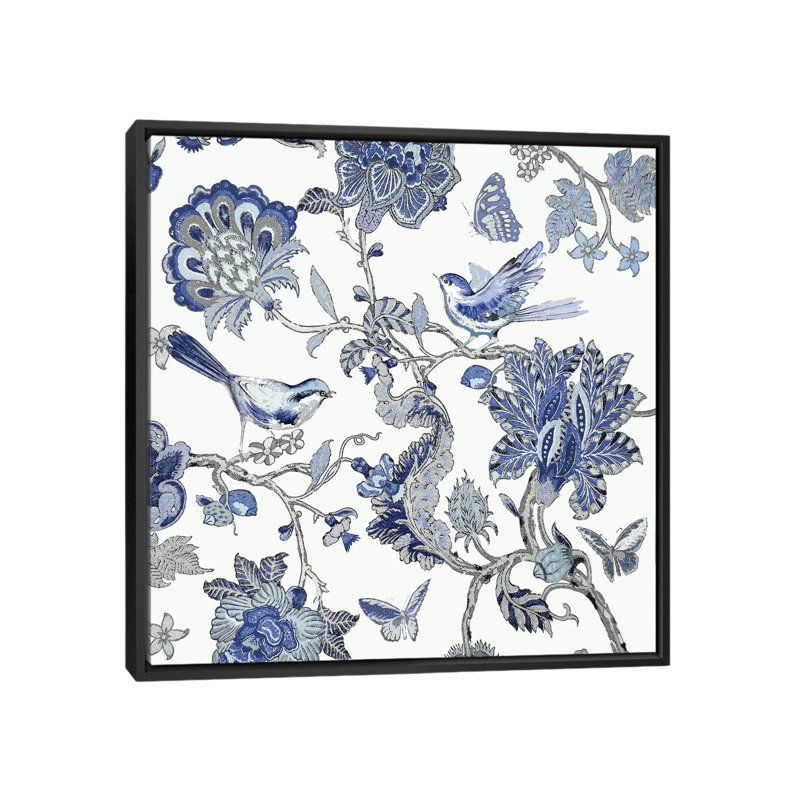 «Passing Thru I - Indigo» par Renee Campbell, reproduction sur toile tendue sur châssis, H 18 po x l 18 po x P 1,5 po
