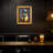 Owl in Hat and Glasses Vintage Portrait Gold Ornate Framed Wall Art - Gentlemen's Bar Theme Decor