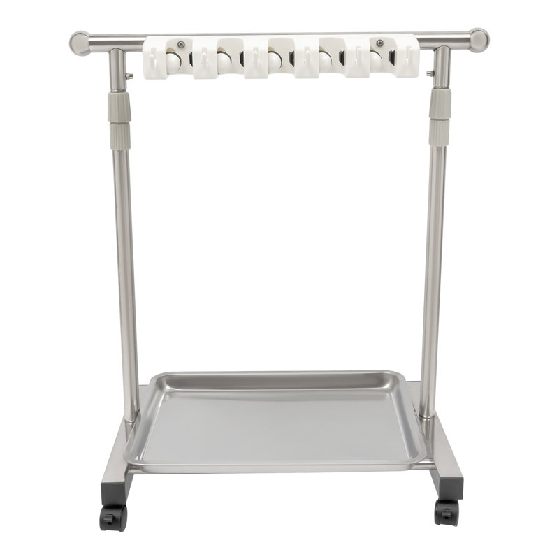 Cleaning Supplies Organizer Broom Holder With 4-Wheels