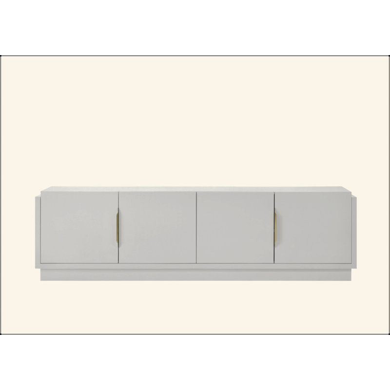 Palmer 70"W White 4-Door TV Stand