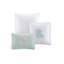 Housse de couette pour lit double / grand lit - 100% coton avec broderie corail séduisante et bordure à bordures-121163600