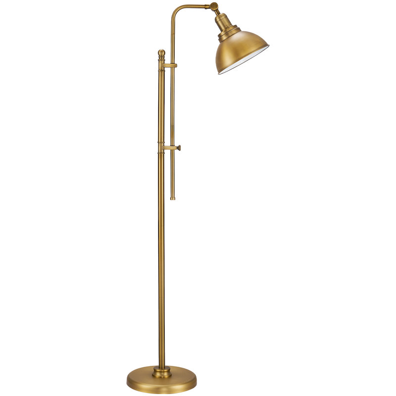 Wallace 65" Task Floor Lamp, Antique Brass