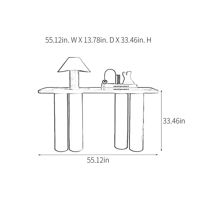Console Modern Minimalist Art, H 33,46 po x l 55,12 po x P 13,78 po