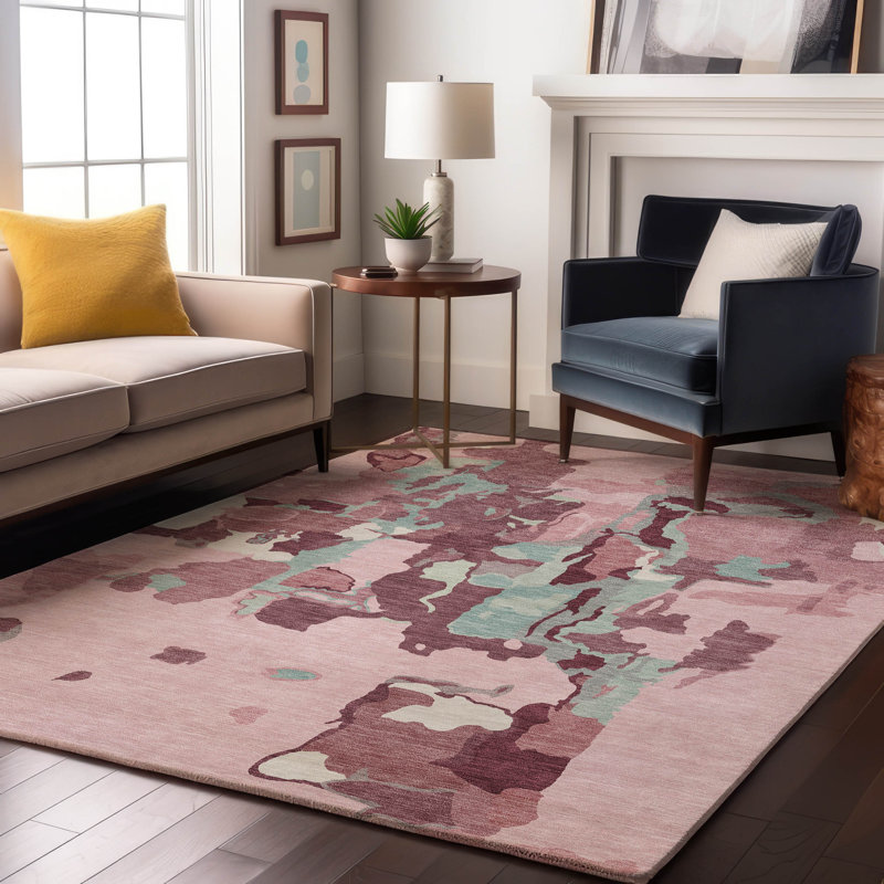 Premium Machine Washable Birchview AMF1028 Abstract Rug, Rectangle 8' x 10'