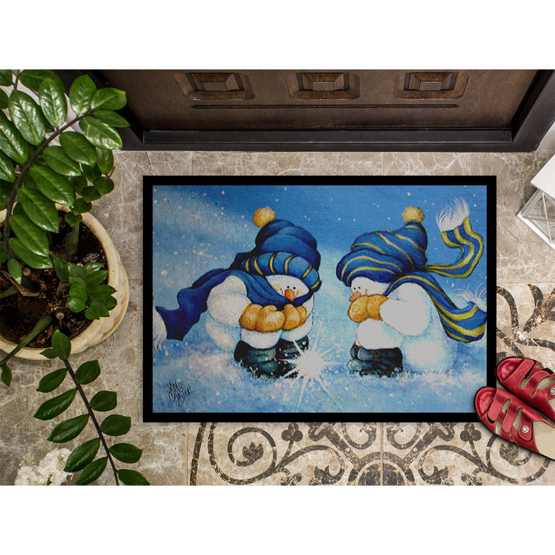 Gossy Non-Slip Christmas Outdoor Doormat, Rectangle 2' x 3'