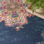 Tapis oriental en polypropylène bleu / brun tissé à la machine-329054677