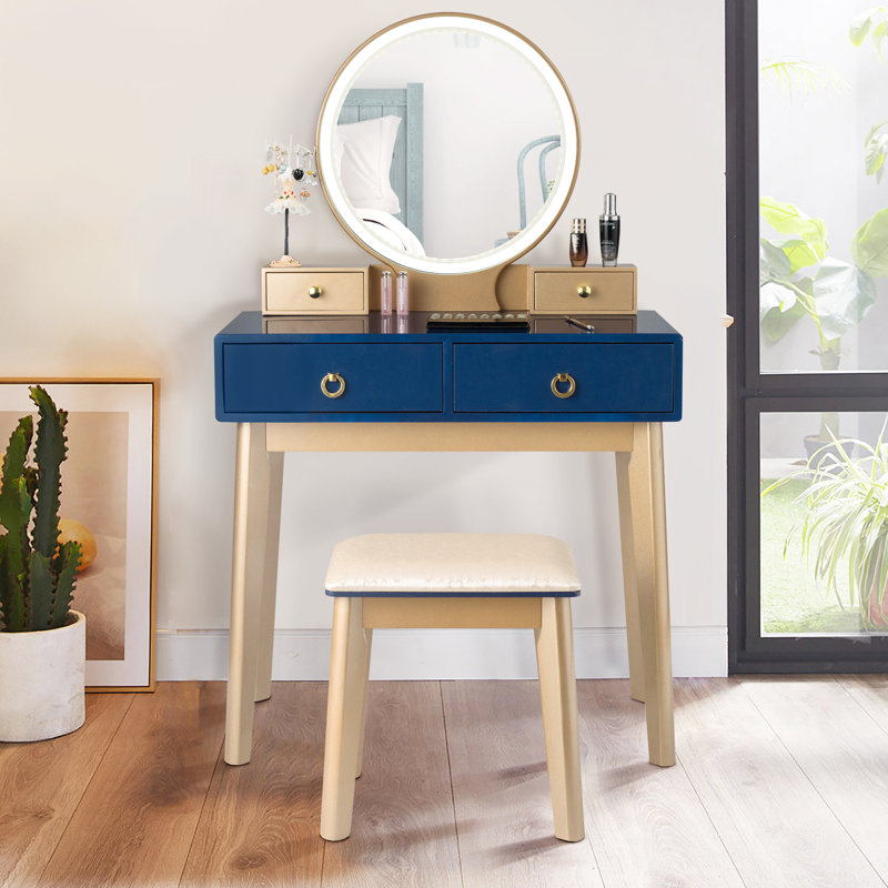 Bark Dressing Table with Mirror