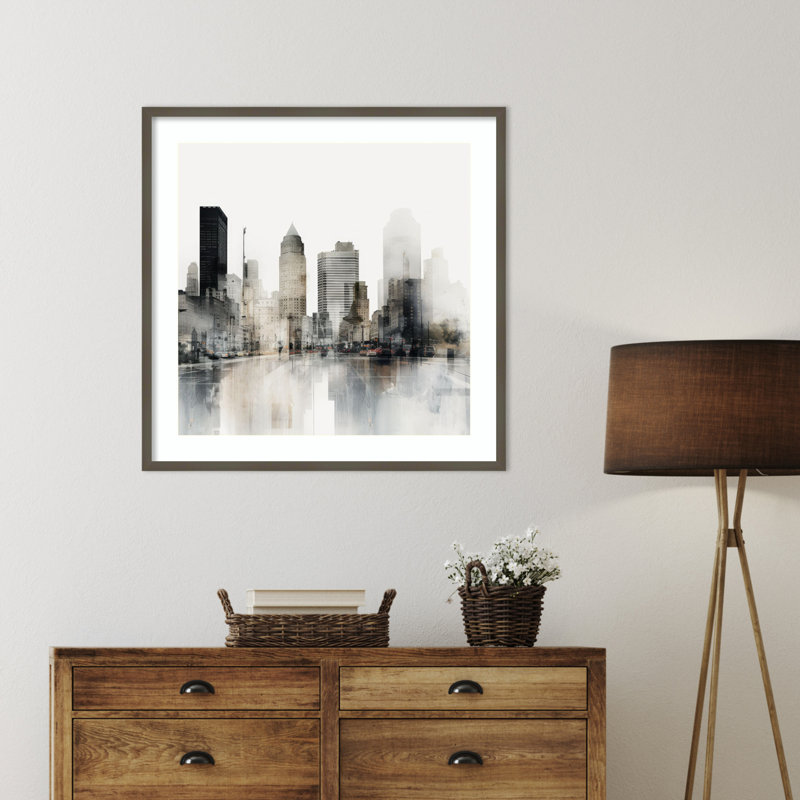 «New York Layered Urban I» par Irena Orlov, impression sur bois encadrée, H 33 po x l 33 po