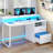 Brooksey 55'' Writing Desk with Charging Station & LED Light-329064380