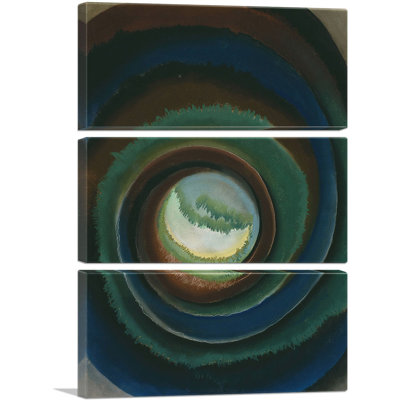 «Pond in the Woods 1922» par Georgia O-Keeffe, ensemble de 3 reproductions d'art sur toiles tendues