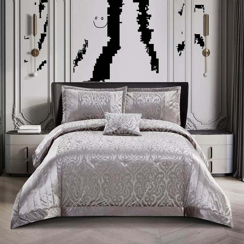 Wanship Polyester Bedspread with Pillow Shams, Mink, Double Quilt + 2 Standard Shams