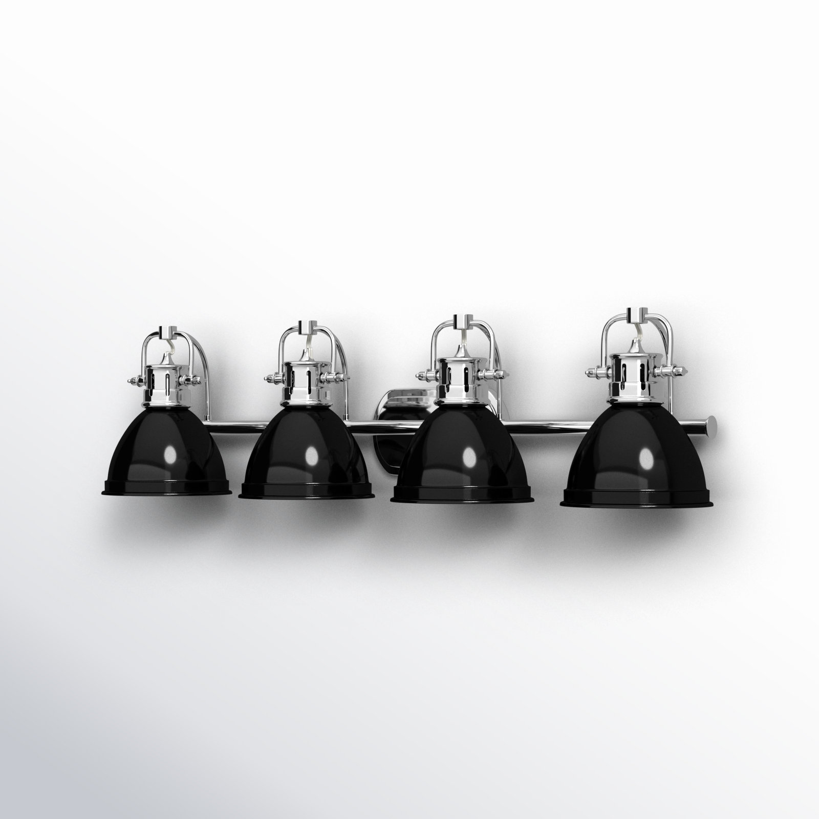 Calico 4 Light Dimmable Vanity Light, Black, Chrome